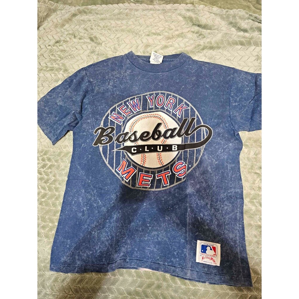 Nutmeg Mills New York Mets MLB Blue Shirt Baseball Mens L Officially Licensed